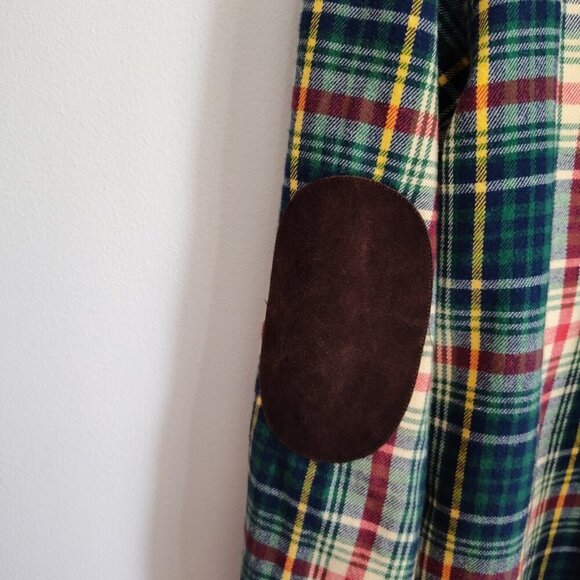 Boys SZ L (14-16) Polo Ralph Lauren Green Multi Long-Sleeve Flannel Shirt - Picture 3 of 5